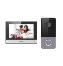 Комплект IP домофона DS-KIS603-P(C) Hikvision DS-KV6113-WPE1 + DS-KH6320-WTE1